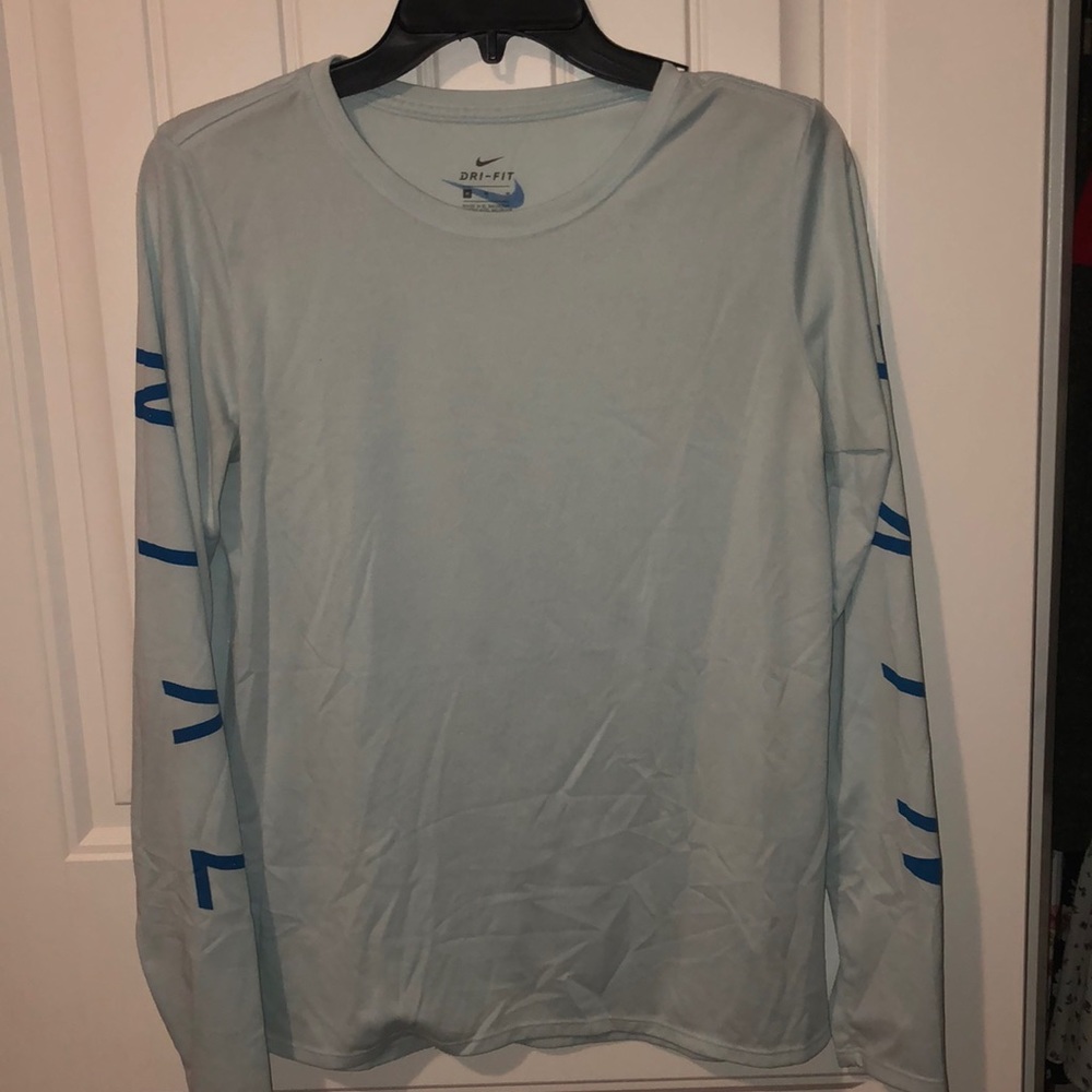 blue nike dri-fit top